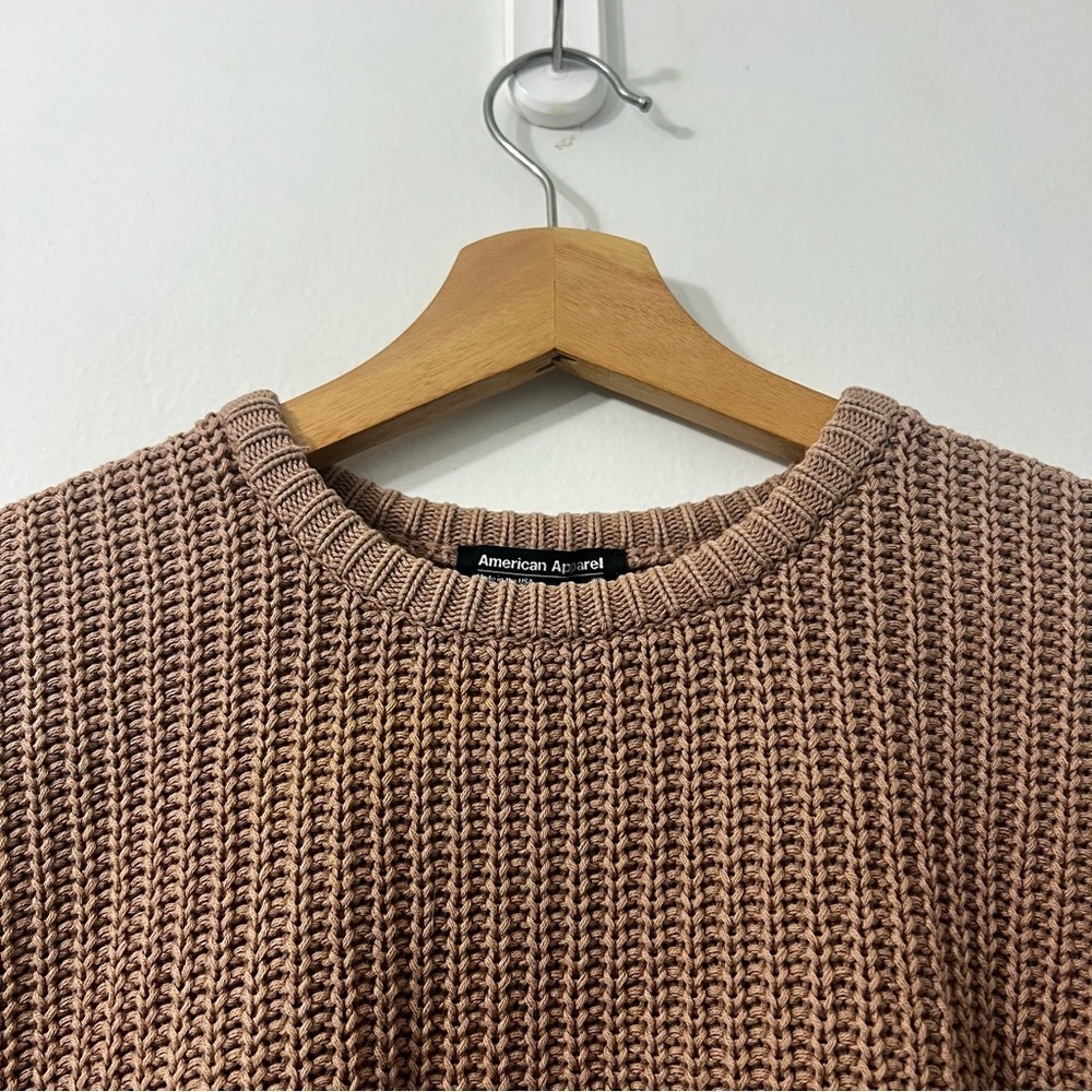 Women’s Fisherman Sweater Vest Chunky Knit XS Academia Grandpa Minimalist Boxy - Picture 2 of 9